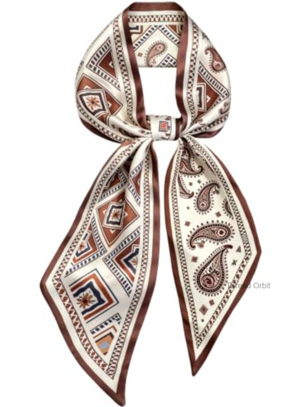 Satin Skinny Scarf Neck Hair Purse Wrap for Women